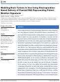 Cover page: Modeling Brain Tumors In Vivo Using Electroporation-Based Delivery of Plasmid DNA Representing Patient Mutation Signatures.