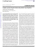 Cover page: Graphene growth with giant domains using chemical vapor deposition