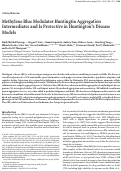 Cover page: Methylene Blue Modulates Huntingtin Aggregation Intermediates and Is Protective in Huntington's Disease Models