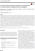 Cover page: Convolutional Neural Networks for the Detection and Measurement of Cerebral Aneurysms on Magnetic Resonance Angiography.