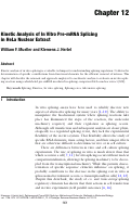 Cover page: Kinetic Analysis of In Vitro Pre-mRNA Splicing in HeLa Nuclear Extract