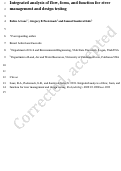 Cover page: Integrated analysis of flow, form, and function for river management and design testing
