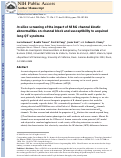 Cover page: In silico screening of the impact of hERG channel kinetic abnormalities on channel block and susceptibility to acquired long QT syndrome