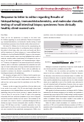 Cover page: Response to letter to editor regarding Results of histopathology, immunohistochemistry, and molecular clonality testing of small intestinal biopsy specimens from clinically healthy client‐owned cats