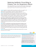 Cover page: Reducing Antibiotic Prescribing in Primary Care for Respiratory Illness