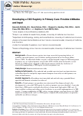 Cover page: Developing a CKD Registry in Primary Care: Provider Attitudes&nbsp;and Input