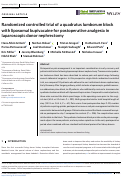 Cover page: Randomized controlled trial of a quadratus lumborum block with liposomal bupivacaine for postoperative analgesia in laparoscopic donor nephrectomy