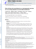 Cover page: Risky driving and sexual behaviors as developmental outcomes of co-occurring substance use and antisocial behavior