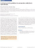 Cover page: Looking beyond the guidelines for perioperative antibiotics in nephrolithiasis