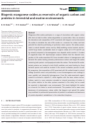 Cover page: Biogenic manganese oxides as reservoirs of organic carbon and proteins in terrestrial and marine environments
