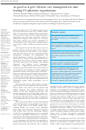 Cover page: As good as it gets? Chronic care management in nine leading US physician organisations