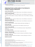 Cover page: Patient‐level Factors and the Quality of Care Delivered in Pediatric Emergency Departments