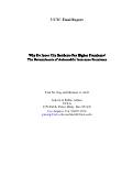 Cover page: Why Do Inner City Residents Pay Higher Premiums? The Determinants of Automobile Insurance Premiums