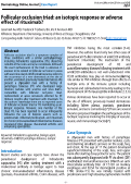 Cover page: Follicular occlusion triad: an isotopic response or adverse effect of rituximab?