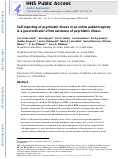 Cover page: Self-reporting of psychiatric illness in an online patient registry is a good indicator of the existence of psychiatric illness