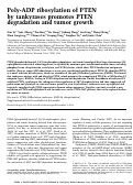 Cover page: Poly-ADP ribosylation of PTEN by tankyrases promotes PTEN degradation and tumor growth