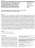 Cover page: Rates of Operative Management of Midshaft Clavicle Fracture in Adolescents Have Increased in Florida between 2005 and 2014.