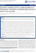 Cover page: Economic Modeling of the Combined Effects of HIV-Disease,
Cholesterol and Lipoatrophy Based on ACTG 5142 Trial Data