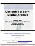 Cover page: Designing a Born-Digital Archive