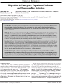 Cover page: Disparities in Emergency Department Naloxone and Buprenorphine Initiation