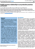 Cover page: Health insurance relationship to sun protection practices and beliefs