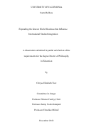 Cover page: Expanding the Known World: Routines that Influence International Student Integration