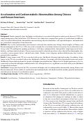 Cover page: Acculturation and Cardiometabolic Abnormalities Among Chinese and Korean Americans