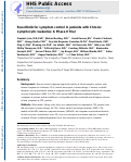 Cover page: Ruxolitinib for symptom control in patients with chronic lymphocytic leukaemia: a single-group, phase 2 trial