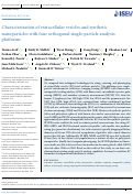 Cover page: Characterization of extracellular vesicles and synthetic nanoparticles with four orthogonal single‐particle analysis platforms