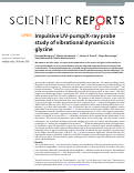 Cover page: Impulsive UV-pump/X-ray probe study of vibrational dynamics in glycine