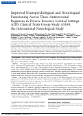 Cover page: Improved Neuropsychological and Neurological Functioning Across Three Antiretroviral Regimens in Diverse Resource-Limited Settings: AIDS Clinical Trials Group Study A5199, the International Neurological Study