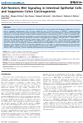 Cover page: A20 Restricts Wnt Signaling in Intestinal Epithelial Cells and Suppresses Colon Carcinogenesis
