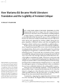 Cover page: How Mariama Ba Became World Literature: Translation and the Legibility of Feminist Critique