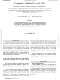 Cover page: Congenital midline cervical cleft.