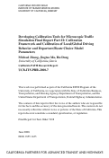 Cover page: Developing Calibration Tools for Microscopic Traffic Simulation Final Report Part II: Calibration Framework and Calibration of Local/Global Driving Behavior and Departure/Route Choice Model Parameters