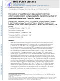 Cover page: Perceptions of parental secure base support in African American adolescents and young adults