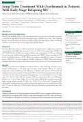 Cover page: Long-Term Treatment With Ocrelizumab in Patients With Early-Stage Relapsing MS: Nine-Year Data From the OPERA Studies Open-Label Extension.