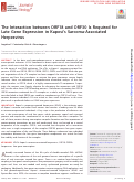 Cover page: The Interaction between ORF18 and ORF30 Is Required for Late Gene Expression in Kaposi's Sarcoma-Associated Herpesvirus