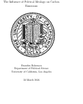 Cover page of The Influence of Political Ideology on Carbon Emissions