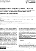 Cover page: Rayleigh LIDAR and satellite (HALOE, SABER, CHAMP and COSMIC) measurements of stratosphere-mesosphere temperature over a southern sub-tropical site, Reunion (20.8° S; 55.5° E): climatology and comparison study