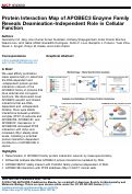 Cover page: Protein Interaction Map of APOBEC3 Enzyme Family Reveals Deamination-Independent Role in Cellular Function