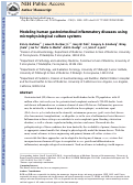 Cover page: Modeling human gastrointestinal inflammatory diseases using microphysiological culture systems