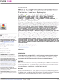 Cover page: Medical management of muscle weakness in Duchenne muscular dystrophy.