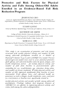 Cover page: Protective and Risk Factors for Physical Activity and Falls Among Oldest-Old Adults Enrolled in an Evidence-Based Fall Risk Reduction Program