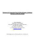 Cover page: Planning for the Transportation Needs of Welfare Participants: Institutional Challenges to Collaborative Planning