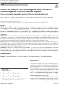 Cover page: Posterior rim loading of a low-conforming tibial insert in unrestricted kinematic alignment is caused by rotational alignment of an asymmetric baseplate designed for mechanical alignment.