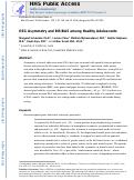 Cover page: EEG asymmetry and BIS/BAS among healthy adolescents