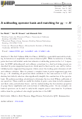 Cover page: A subleading operator basis and matching for gg → H