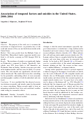 Cover page: Association of temporal factors and suicides in the United States, 2000–2004