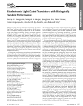 Cover page: Bioelectronic light-gated transistors with biologically tunable performance.